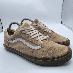 Vans Hairy Suede Old Skool Mens Size 9.5 Brown Shoes Skateboarding Casual Walk